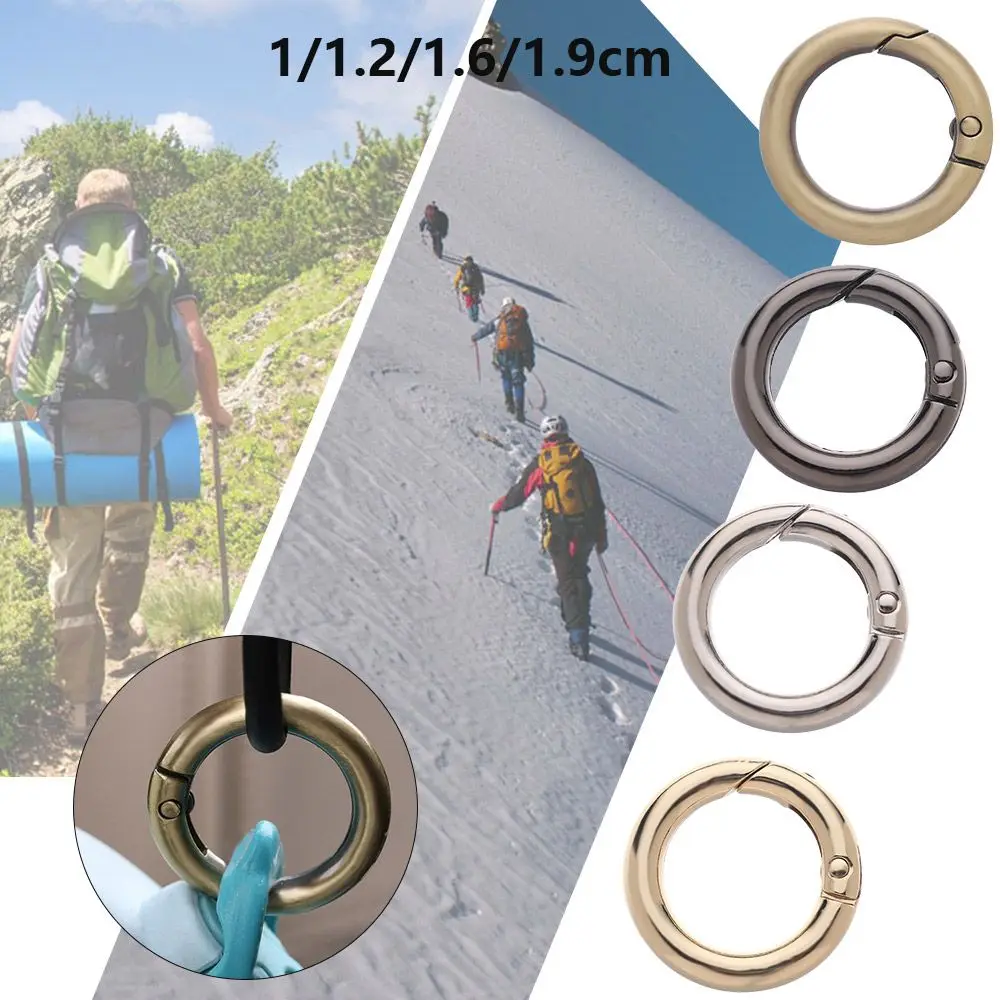 

gold silver Zinc Alloy Hooks Round Push Trigger Snap Clasp Clip Bag Belt Buckle Carabiner Purses Handbags Spring O-Ring Buckles