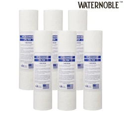 Waternoble 10 Inch x 2.5 Inch 1 Micron Whole House Sediment Filter Cartridge PP Cotton Water Filter Replacement Compatible 3Pack