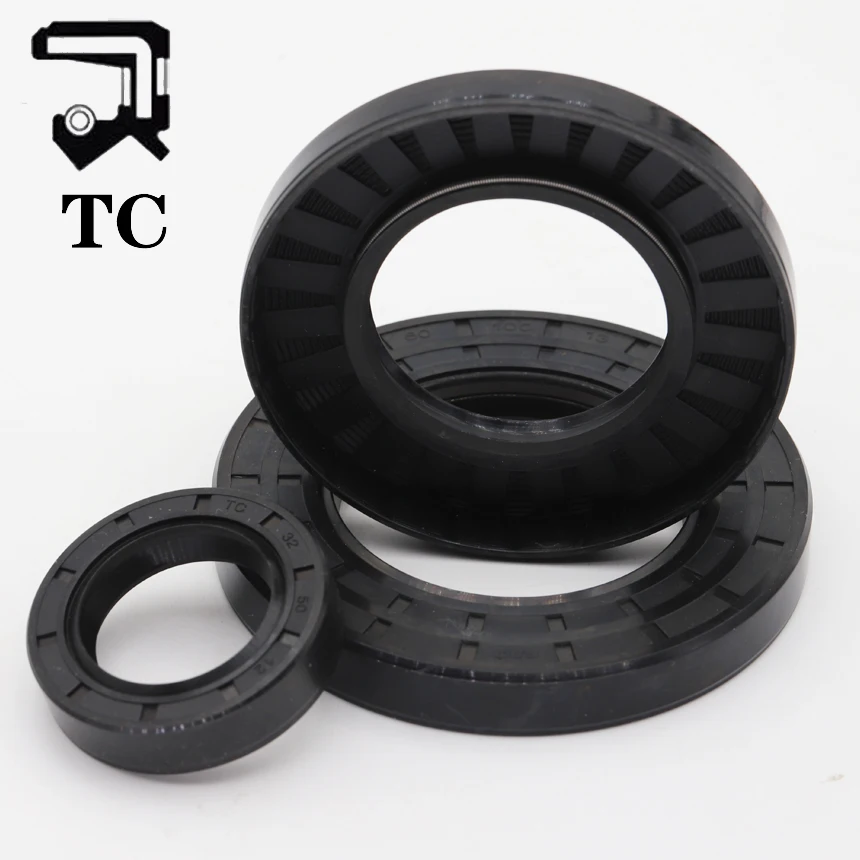 Tc tg4 58mm 60mm id schwarzer Nitril kautschuk nbr doppelt gerillt u Lippen Feder dichtung Ring dichtung Radial welle Skelett Öl dichtung