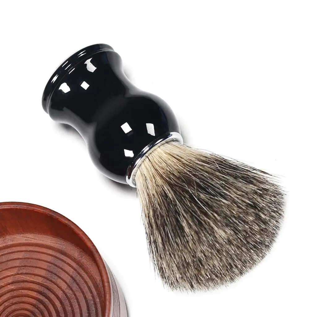 Resin Handle Soft Shaving Brush Beard and Mustache Barber Implements for Men’s Hair Shaving Kit