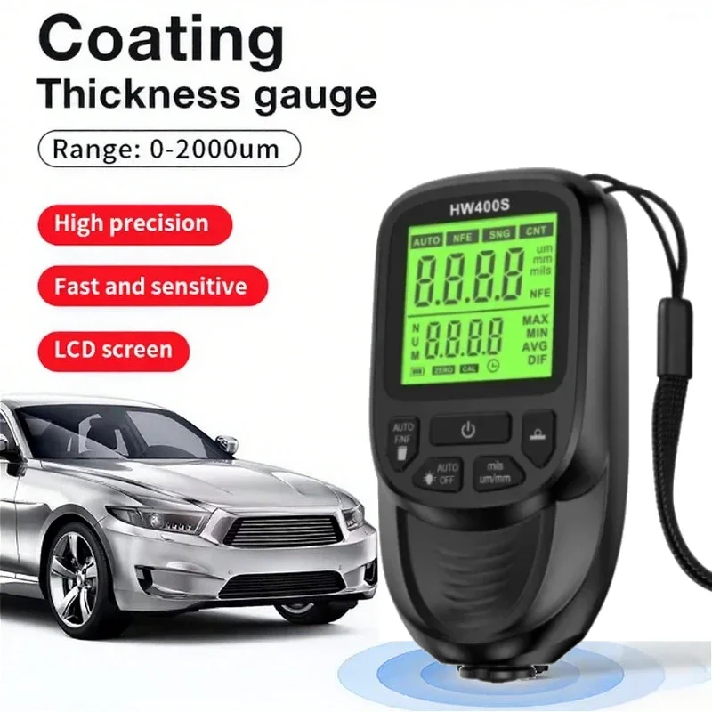 

HW400 Car Paint Thickness Tester Auto Film Coating Thickness Gauge Meter Manual Paint Tool Coating Test Accessories for Fe/NFE