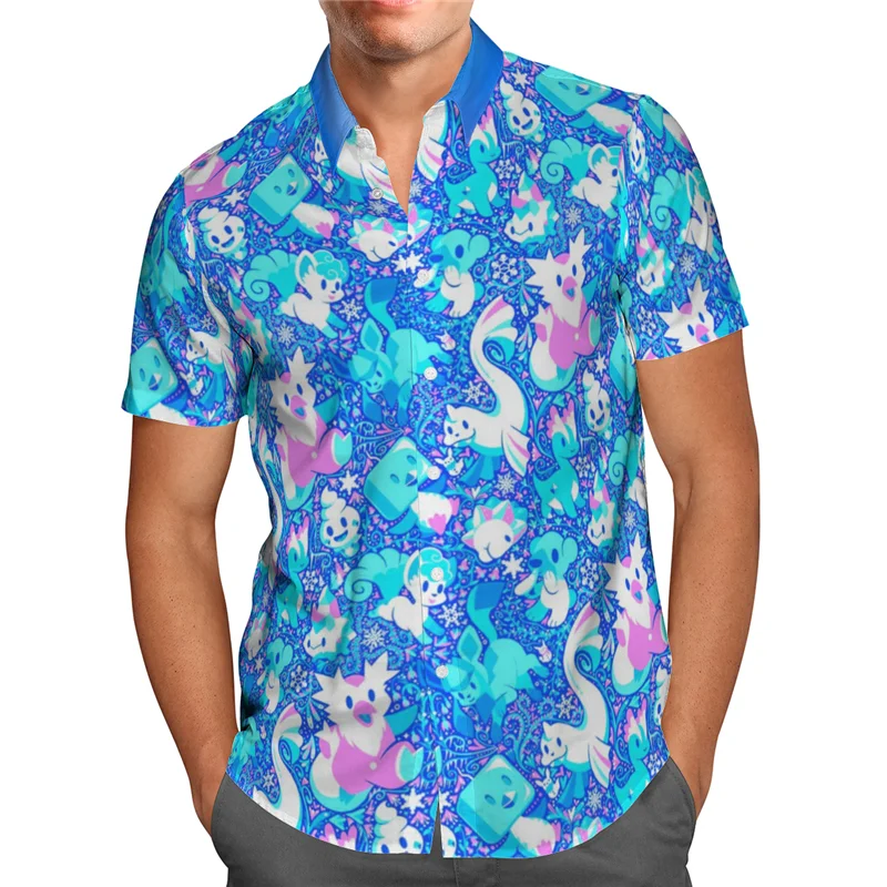 

Hawaii Shirt Beach Summer Anime Hawaiian Shirt 3D Printed Men's Shirt Women Tee hip hop shirts cosplay costume 03