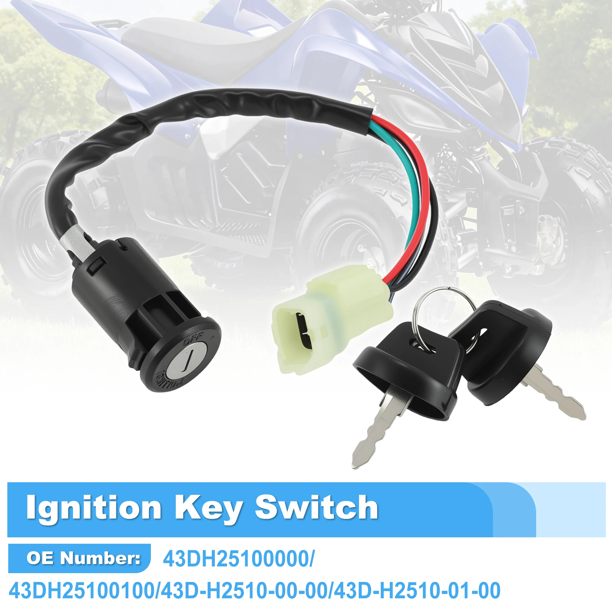 Motoforti Ignition Key Switch for Yamaha YFM90 Raptor 90 YFM90 2009-2013