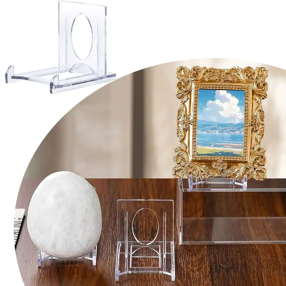 Shelf Clear Display Stand Adjustable Multipurpose Picture Frames Rack Transparent Mini Display Easels