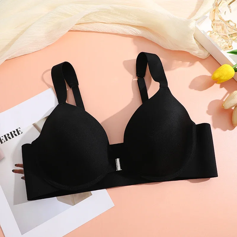 Finetoo Front Buckle Women Bra Back Smooth Out Shaper Bra Plus Size Wide Band Bras Shapewear Back Fat Smooth Underwear CD Cup