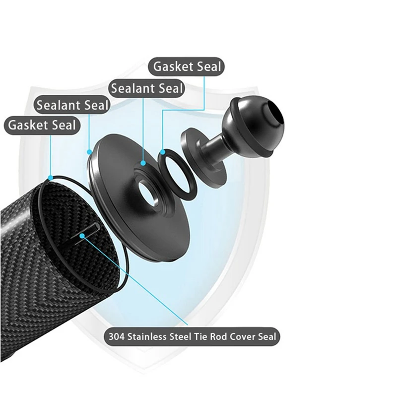 누출 방지 이중 볼 헤드 탄소 섬유 부력 라이트 암, 쉬운 설치, 높은 수압, 분리 방지