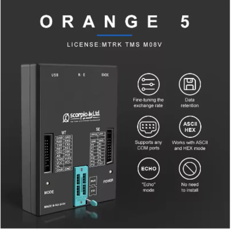Orange5 Programmer for V1.35 Super Pro, Professional ECU Programming Tool Fully Activated for Car ECU Coding, Authorized Orange