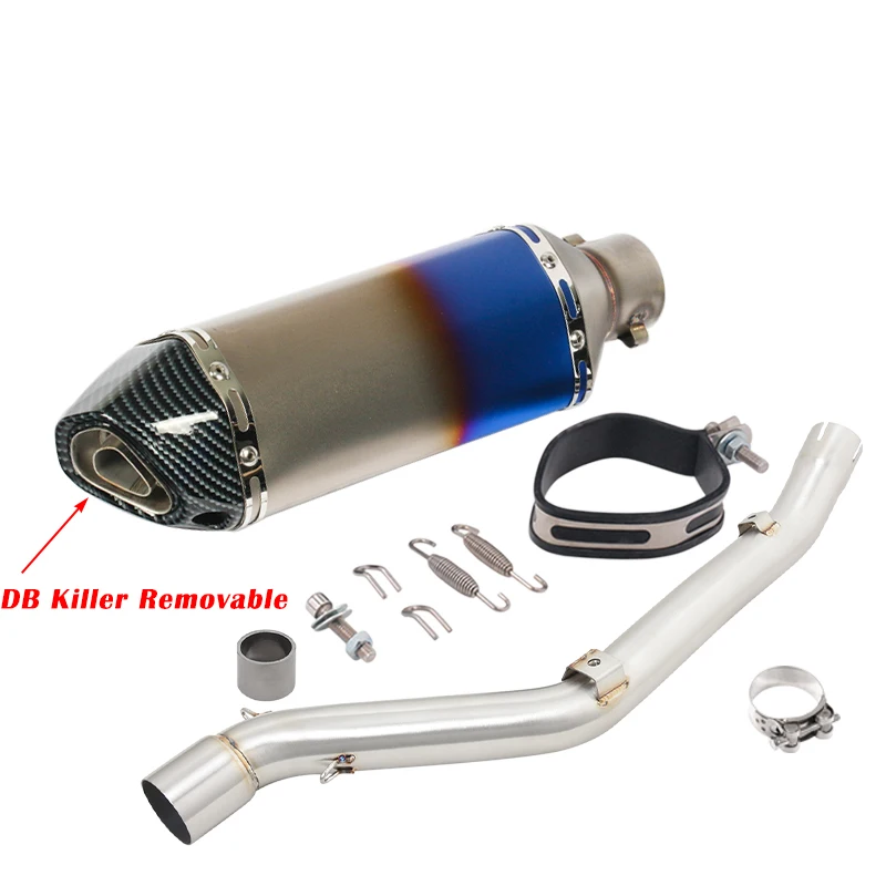 For SUZUKI DR-Z400 DRZ400 DRZ DR Z400 Z 400 S SM E 2000 - 2022 Motorcycle Exhaust Escape Modify Muffler Middle Pipe DB Killer 4