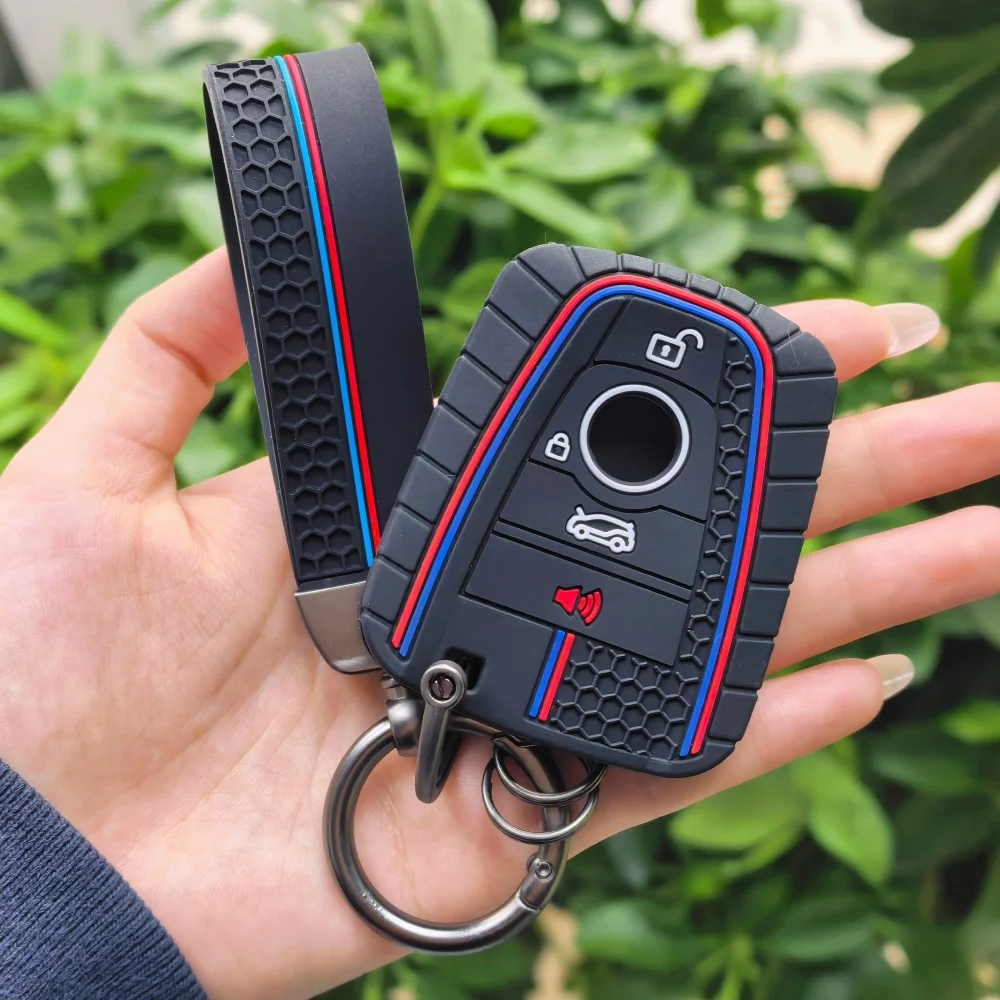 Protection Holder Keychain Interior Accessories For BMW I3 I8 Series Keyless Car Styling Keychain Silicone Cover Fob Key Case