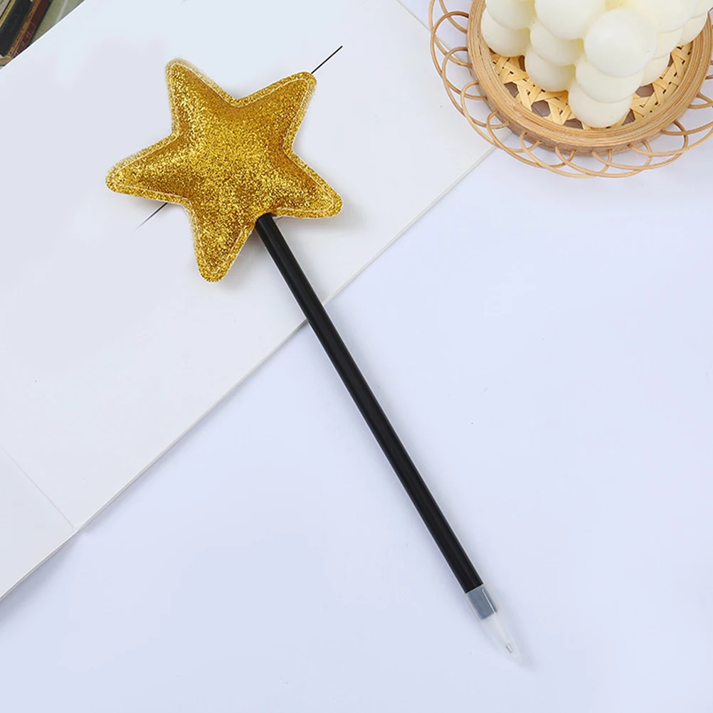 

4 Pcs Ballpoint Pen Five pointed Star Design Smooth Writing Plastic Aesthetic Office School USA Patriotic Themed Pens