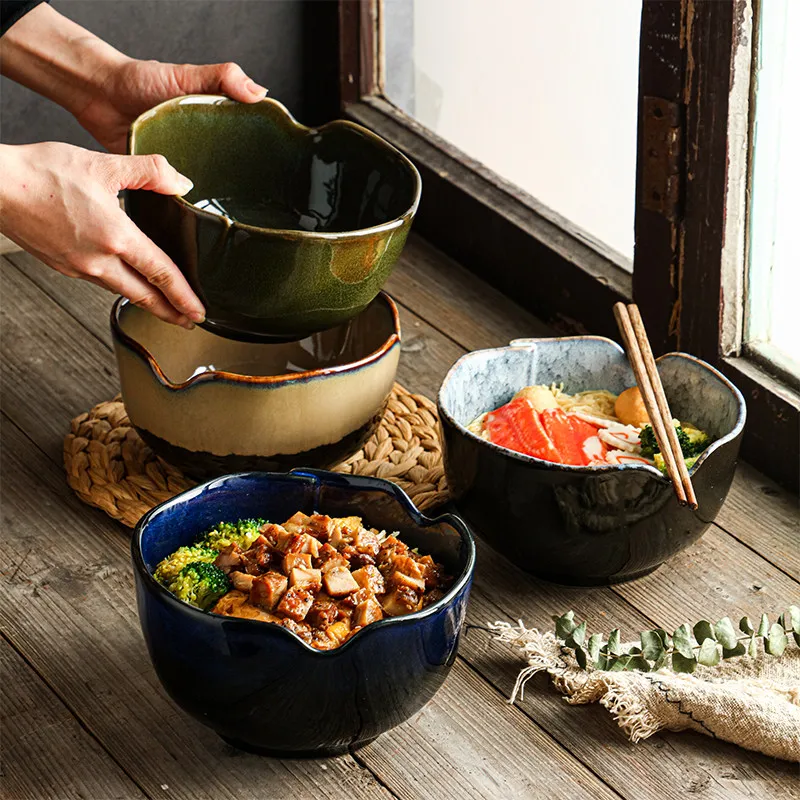 snail powder large bowl noodle bowl high value light luxury bibimbap bowl single household tableware noodle shop special