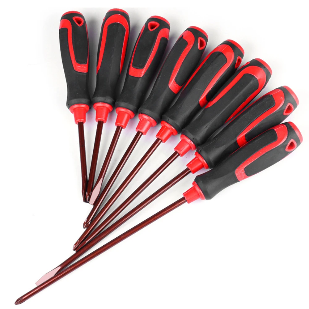 

8/12 шт. набор инструментов для ремонта-набор прецизионных магнитных отверток с крестообразным шлицем и плоской головкой, нескользящей ручкой, набор отверток