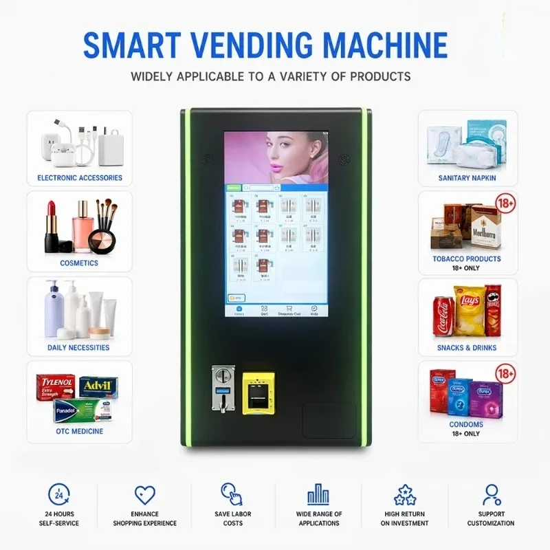 Condom Mini Sticker Vending Machine Small Wall Mounted Coin Operated Commercial Automatic Self-Service