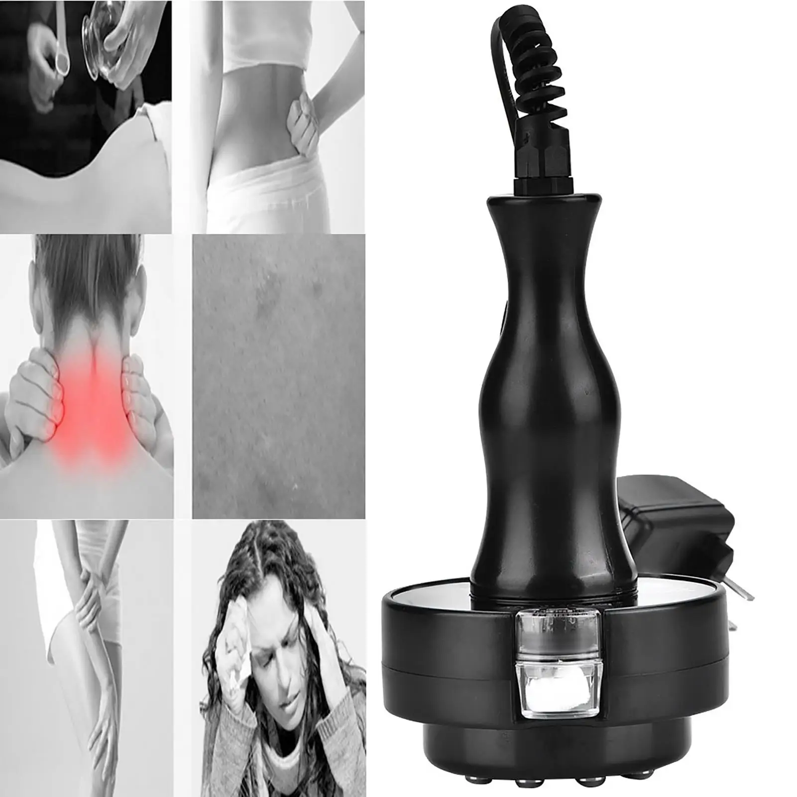 “Electric Cupping Massager with Vacuum Suction & Microcurrent – Heating Gua Sha, Body Slimming & Anti-Cellulite Treatment”