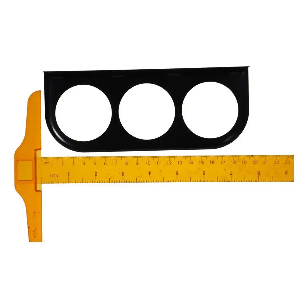 7.44 * 3 * 0.66 بوصة 52 مللي متر/2in 3 فتحات 3 فتحات مقياس أسود جبل حامل لوحة القيادة المعدنية متر حامل معدني مقياس الشاحن التربيني