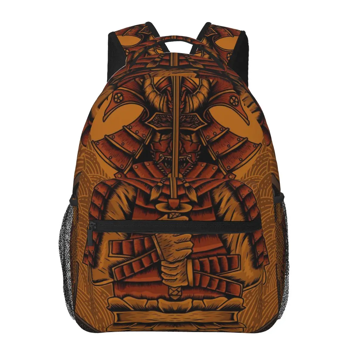 Samurai Warriors With Antique Engraving Ornament Backpack for Girls Boys Travel RucksackBackpacks for Teenage school bag