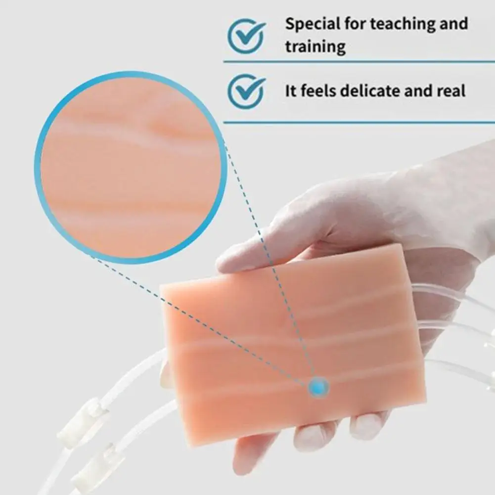 Silicone IV Injection Training Pad High-Fidelity Vascular Practice Model for Medical Students Nurse Venipuncture Practice Tool