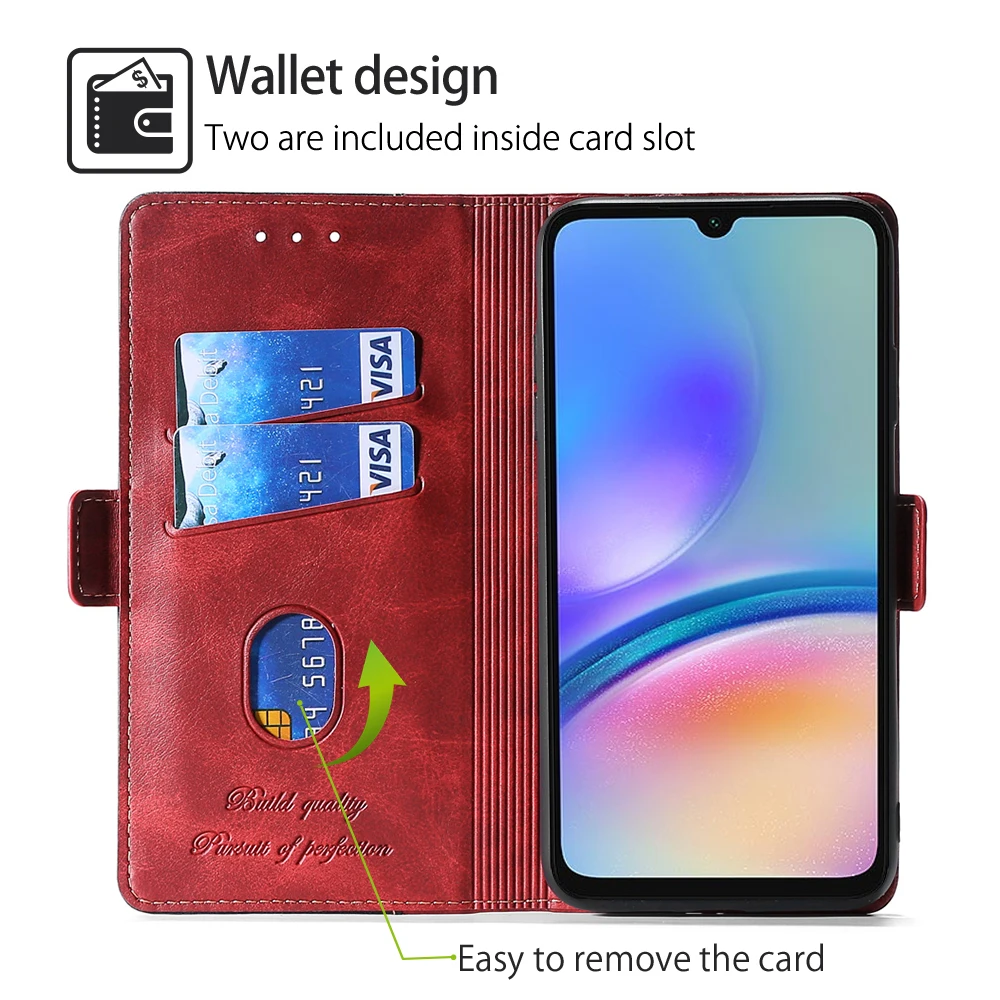For Samsung Galaxy Xcover 7 5G Leather Wallet Case for Samsung Galaxy Xcover 7 6 Pro 2 Flip Cover Magnetic Phone Case Card Slot