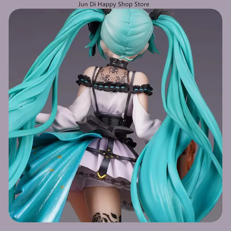23.5cm Miku Chair Stage PC Case Anime Girl Figure Model Statue Desktop Decoration Ornament Toy Gift for Fans