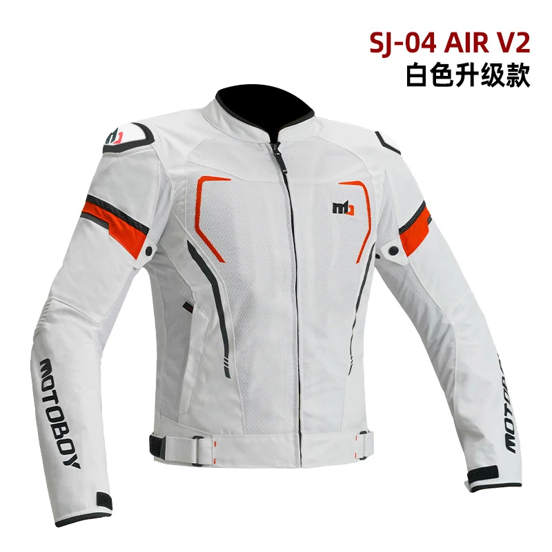 

White Motorcycle Jacket CE Certification Anti-fall Summer Motorcycle Jackets Breathable Casual Motorcycle Clothes Wear Resistant