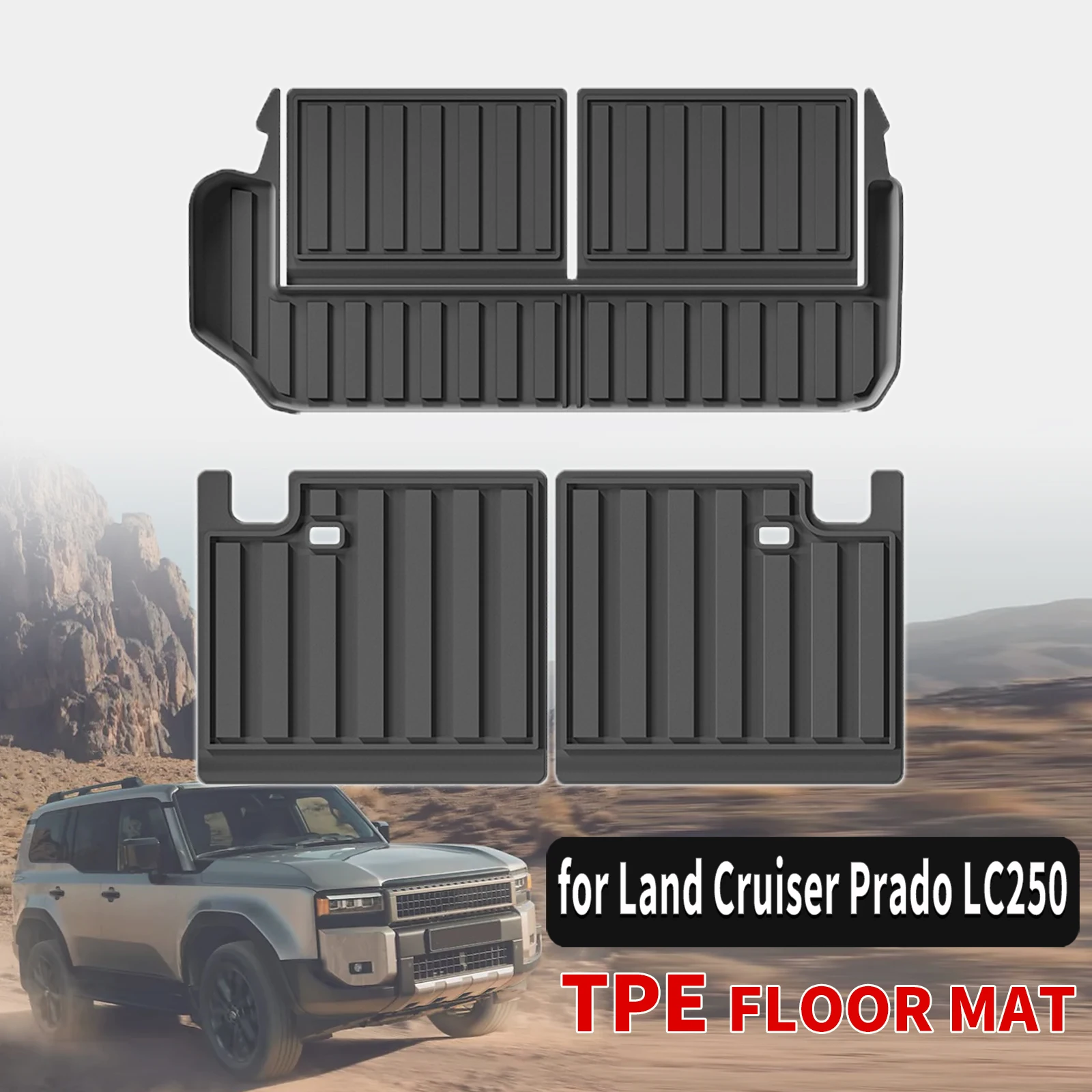 

for Land Cruiser LC250 Prado 250 2024 2025 Luxury Eco-Friendly TPE Trunk Pad Odorless Non-Toxic Custom Fit Car Accessories