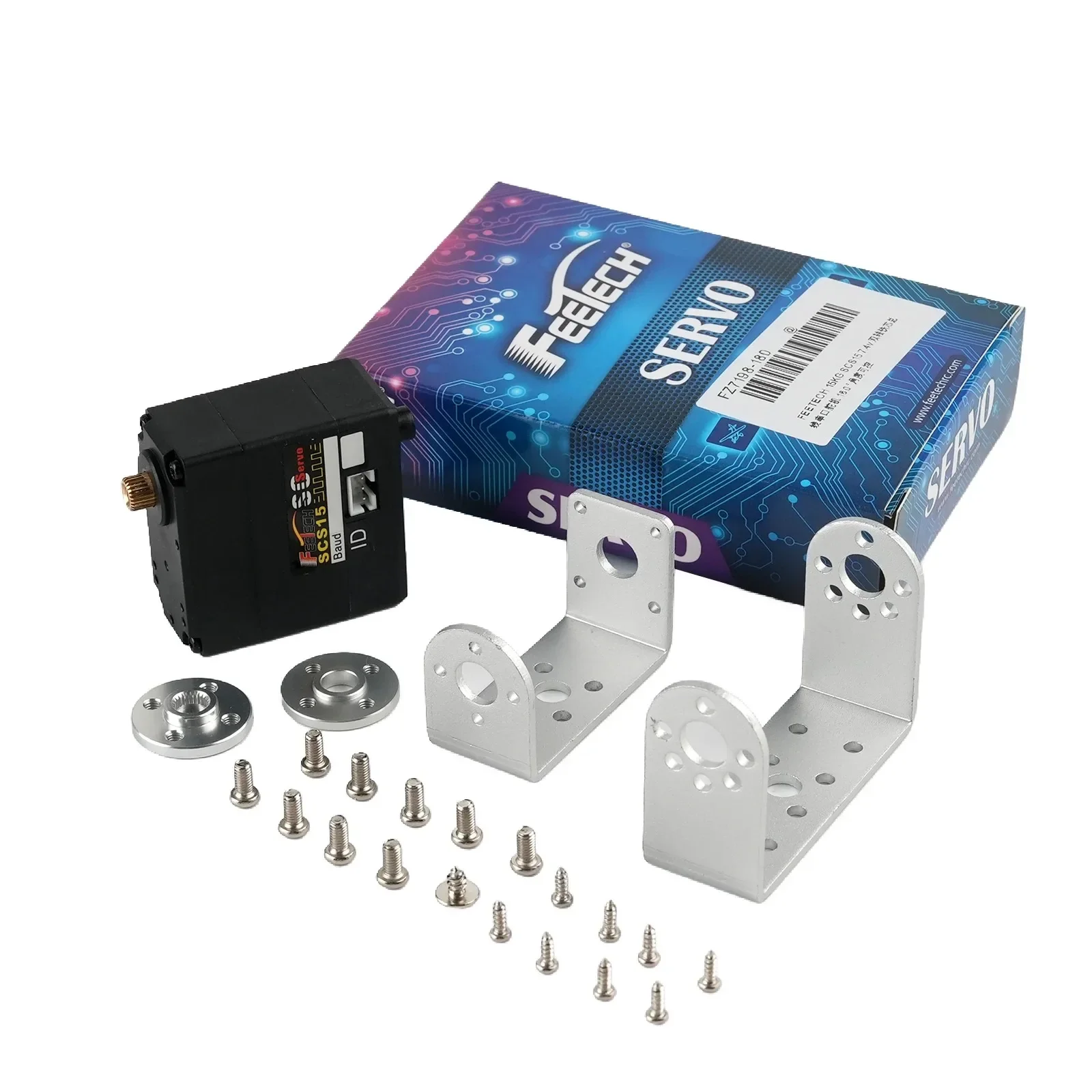 1/2/4pcs Feetech SCS15 15KG Dual Axis Serial Bus Servo 180° Controllable Motor Bracket Position Feedback TTL Servos For Robot