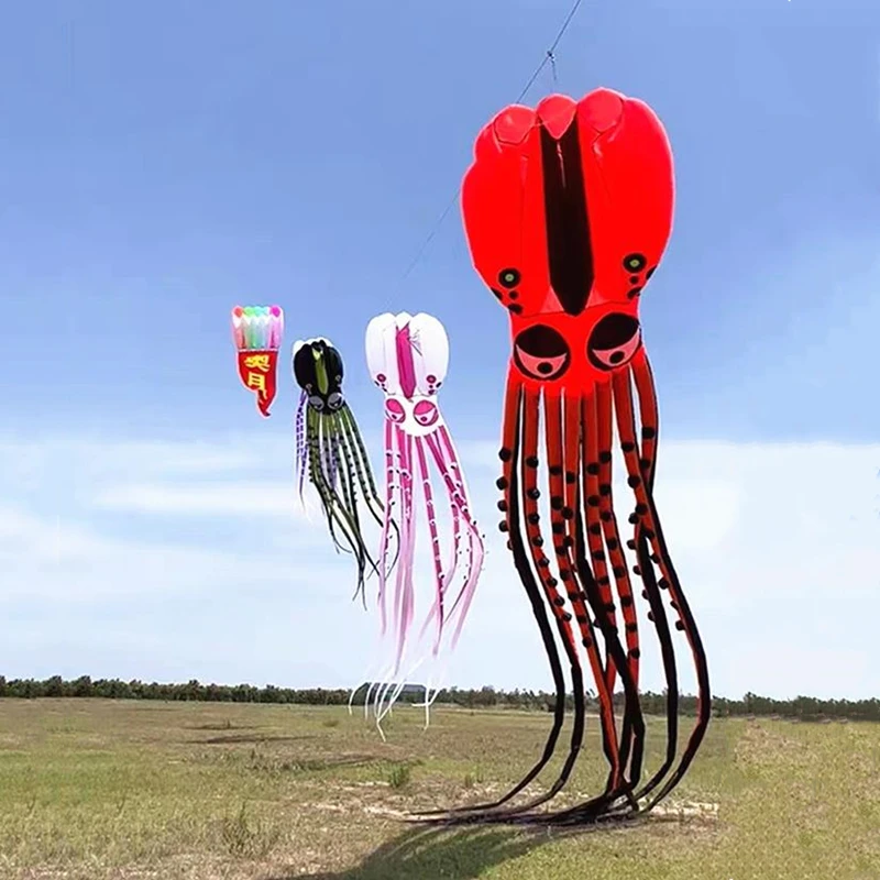 Pipas de pulpo grandes para adultos, fábrica de pipas de viento profesionales, juguetes inflables ripstop de nailon, juguetes para exteriores, bolsa koinobori