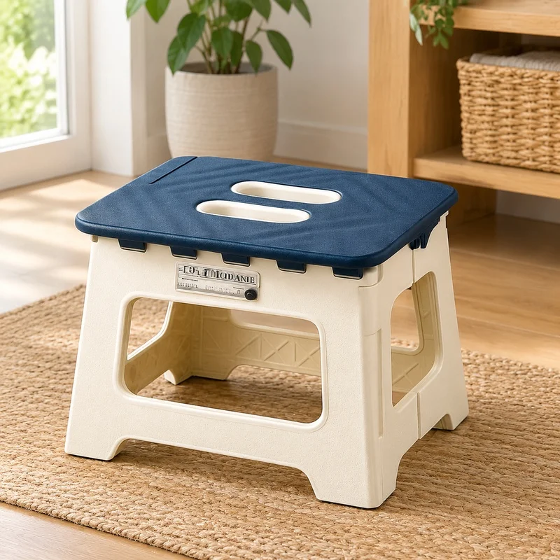 Portable Foldable Outdoor Stool with Handle, Lightweight Non-Slip Seat for Camping, Hiking, and Fishing Activities