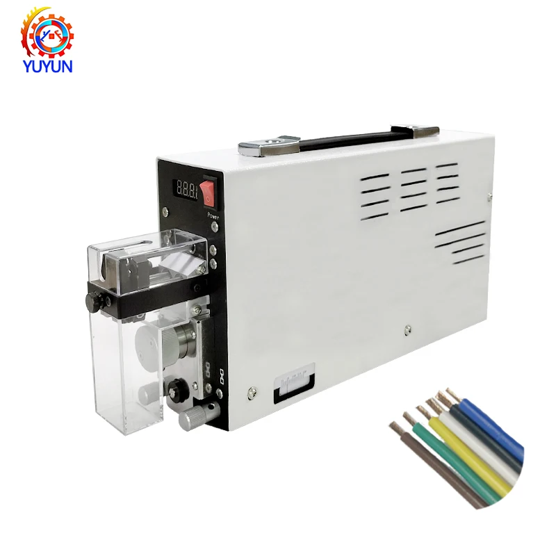 

High Precision Portable Electric Wire Stripping Machine Mini Size Pure Electric No Need Pneumatic Air Cable Manufacturing