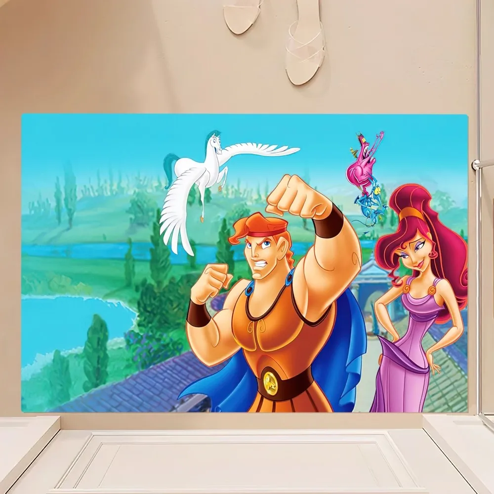 MINISO Disney Hercules Floor Mat Bedroom Kitchen Door Bath House Super Absorbent Foot Non-slip