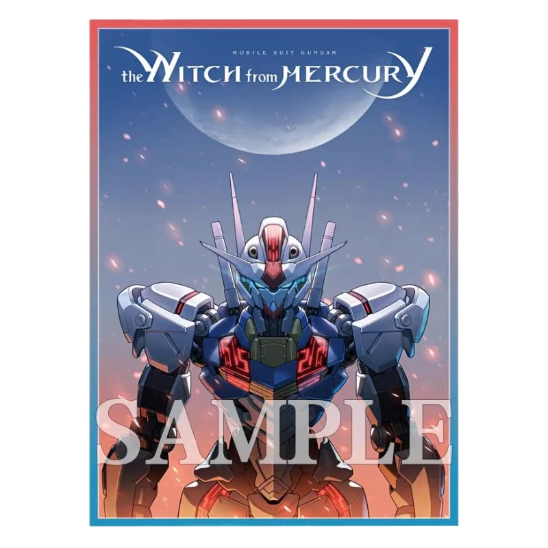 60Pcs/Set 67*92mm Anime Mobile Suit Gundam The Witch From Mercury TCG Game Flash Card Sleeve Hobbies Collectibles Gift Toys