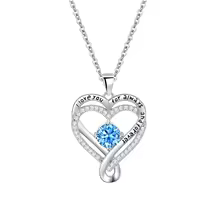 Heart in Heart Necklace Hollow Heart Pendant Gift - YA3375-3