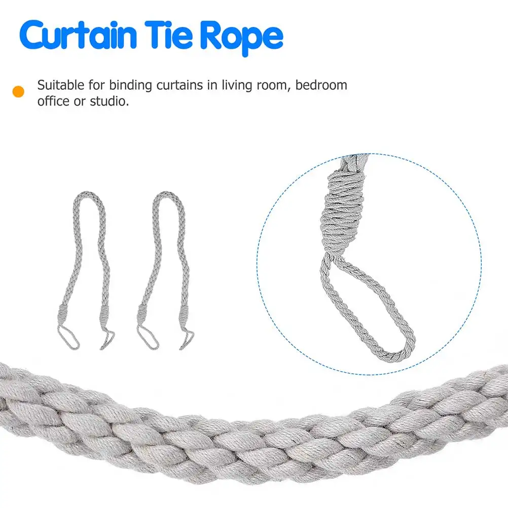 

2pcs Curtain Tie Rope Hand-woven Strap Holdback Simple Chic Rope Nordic Bedroom Living Room Office Accessories