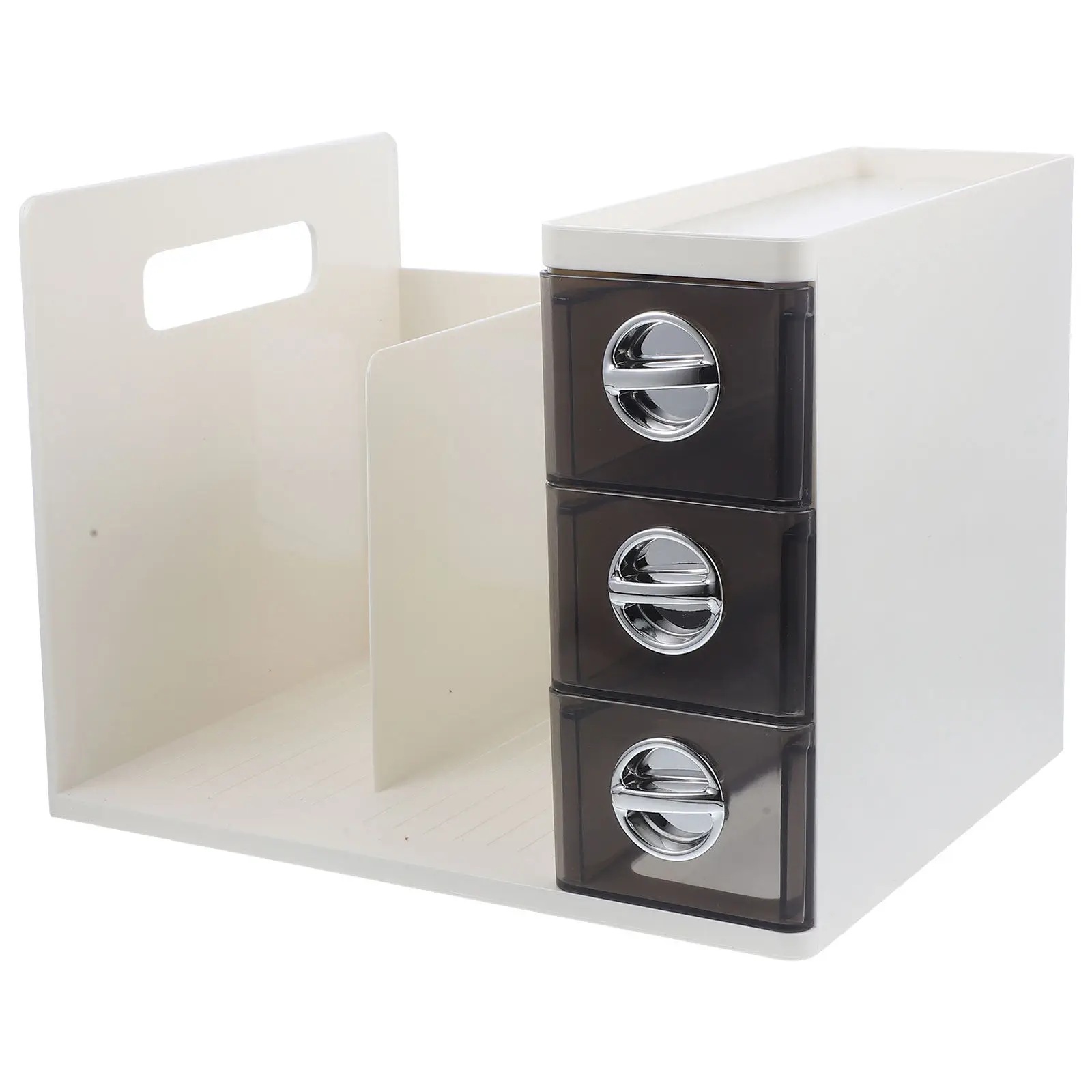 

Desktop Document Rack with Drawers Office File Organizer Box for Papers Letters Folders Small Space Saving Storage Stand Neat