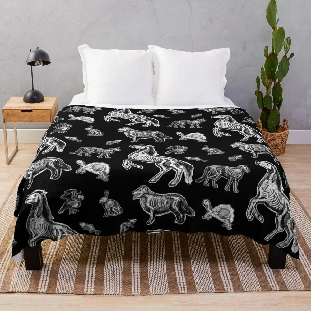 

Veterinary Technician :: X-ray Animal Bones Anatomy Throw Blanket Anti Shedding Soft Fuzzy Blanket for Home