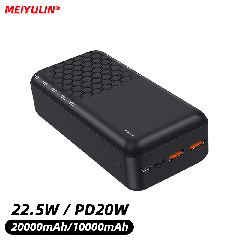 휴대용 고속 충전 외장 배터리, 아이폰 삼성용 보조베터리, 20000mAh 보조배터리, 22.5W, USB C, PD20W, 10000mAh