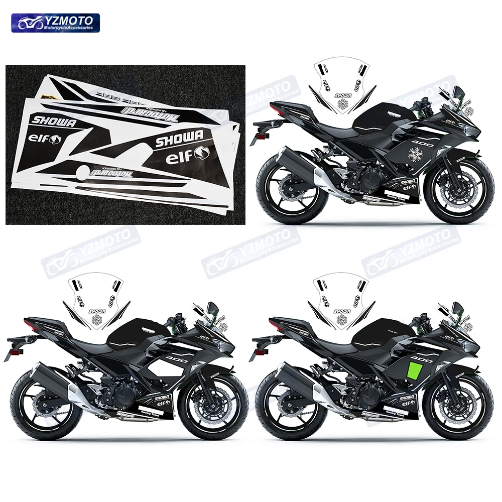 

Для NINJA 400 2017-2023 18 19 20 21 22 мотоциклетный полный обтекатель автомобиля гоночная наклейка светоотражающие наклейки набор украшений
