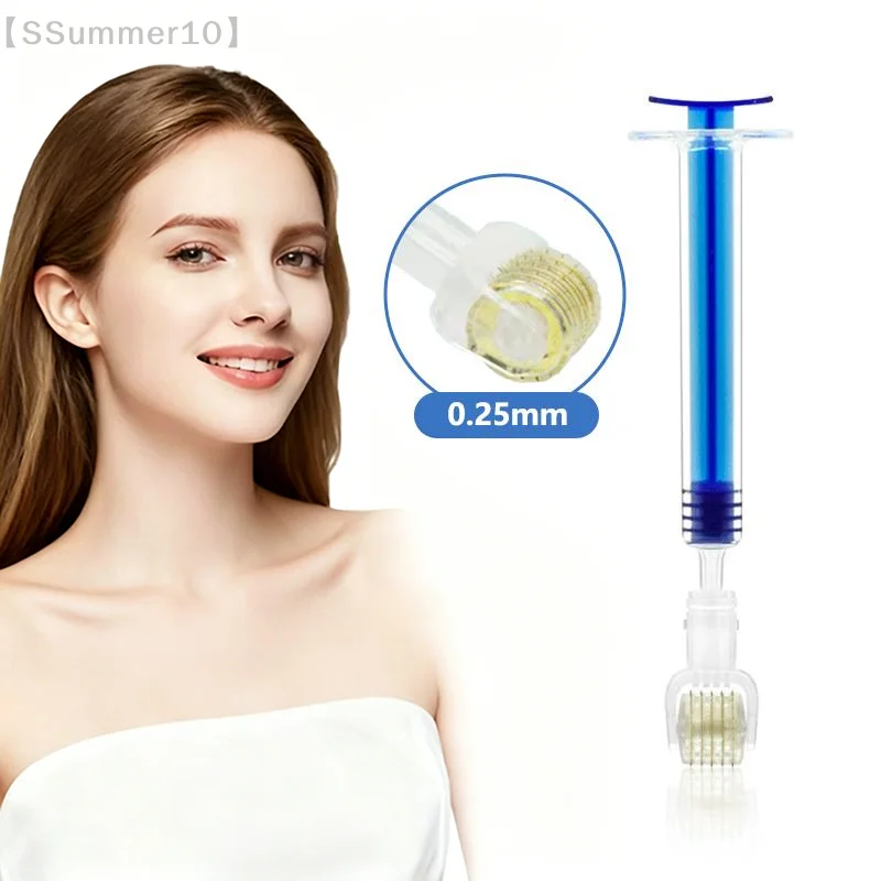 【SSummer10】Microneedle Roller Stamp 0.25mm - Serum Applicator for Beard Growth Scalp Hair Facial Beauty Skincare Tool【SS】