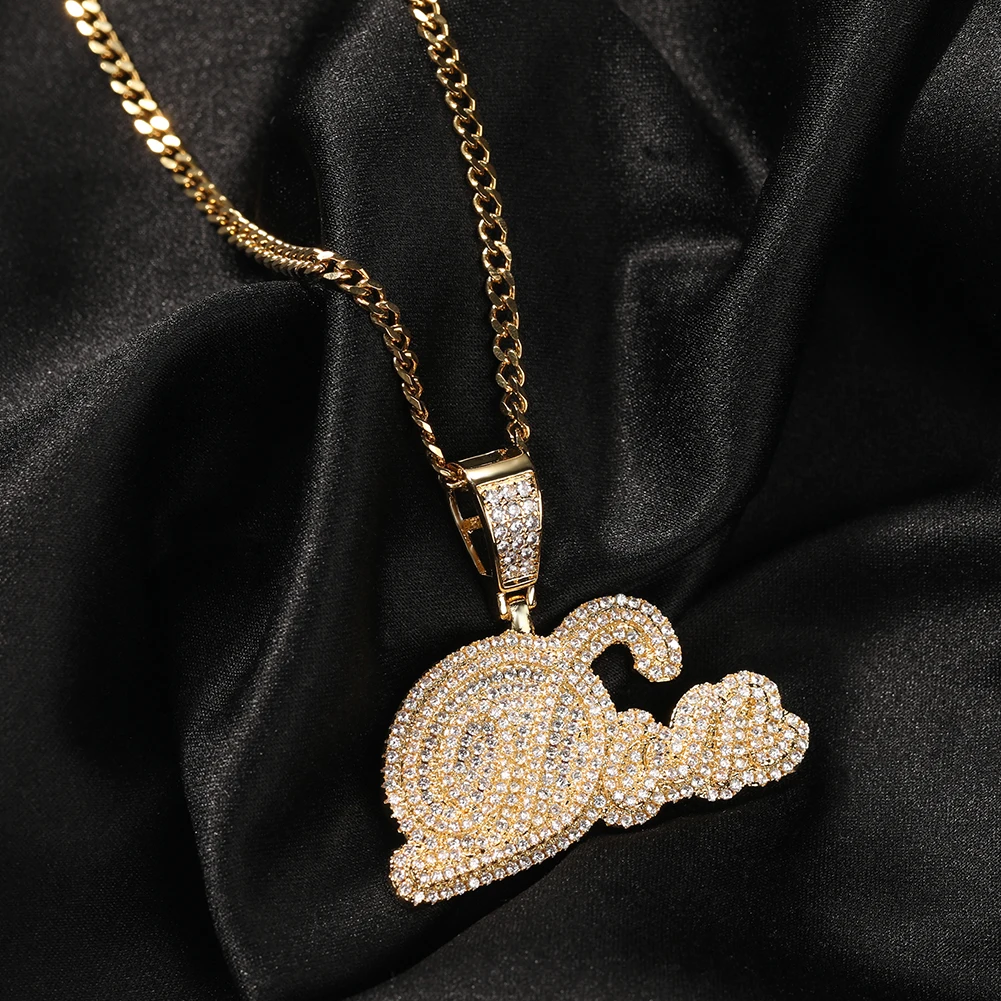 UWIN Custom Round CZ Stones Name Necklaces for Women Men Iced Out Bling CZ Letters Charms Necklace Hip Hop Jewelry for Gift