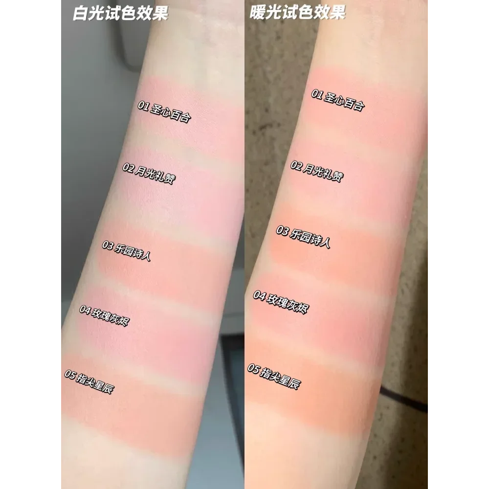 Flower Knows Little Angel Series Blush Cream 6g Naturalny Róż do Policzków z Wytłoczeniami Długotrwały Wodoodporny Róż Koreańskie Kosmetyki do Makijażu