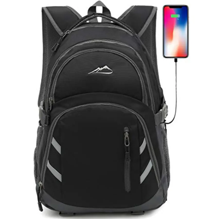 

Backpack Bookbag for College Laptop Travel Fit Laptop Up to with USB Charging Port Multi Compartment Anti theft Gift for Women