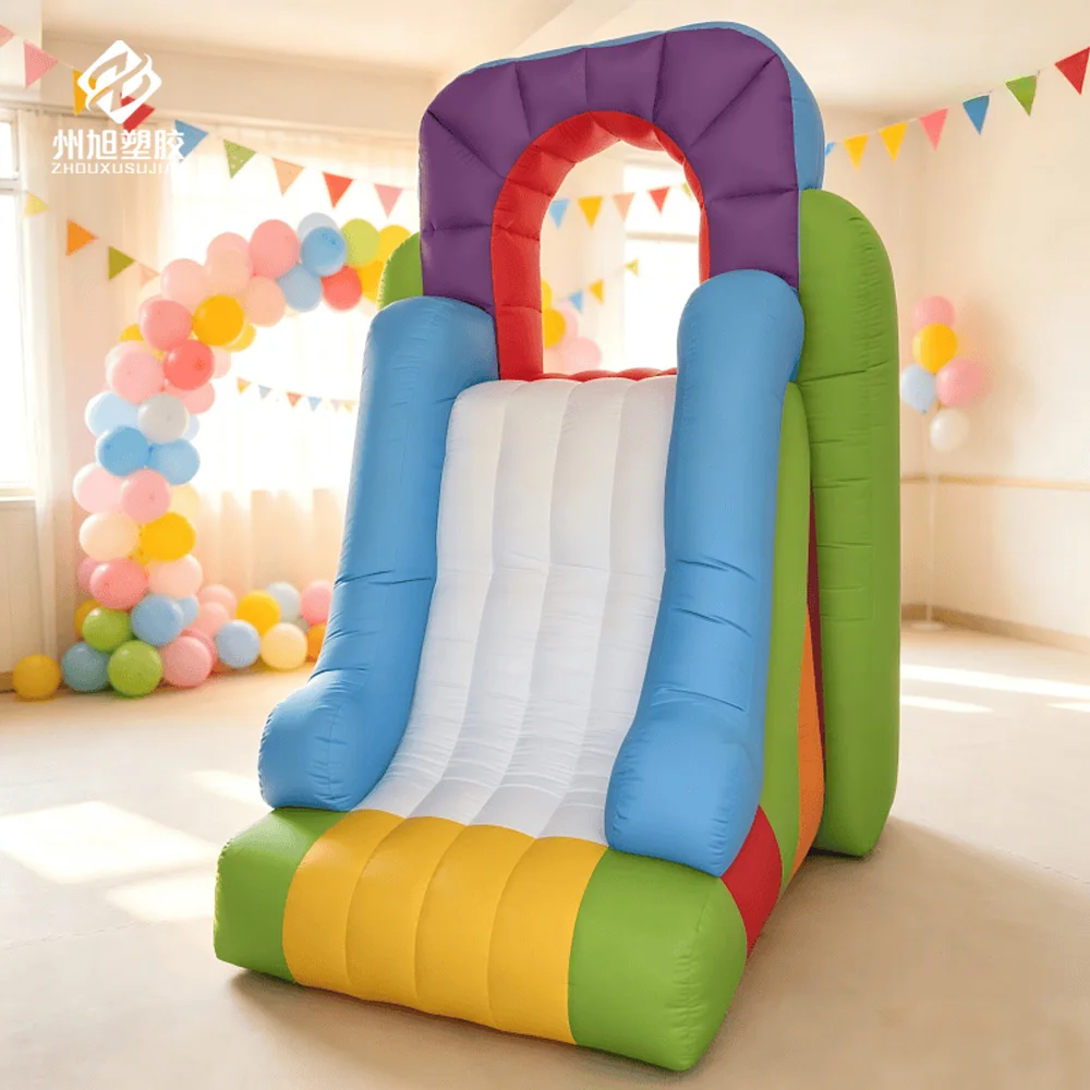 Inflatable slide, suitable for indoor amusement parks. Continuously inflates. Shopping mall photo props.