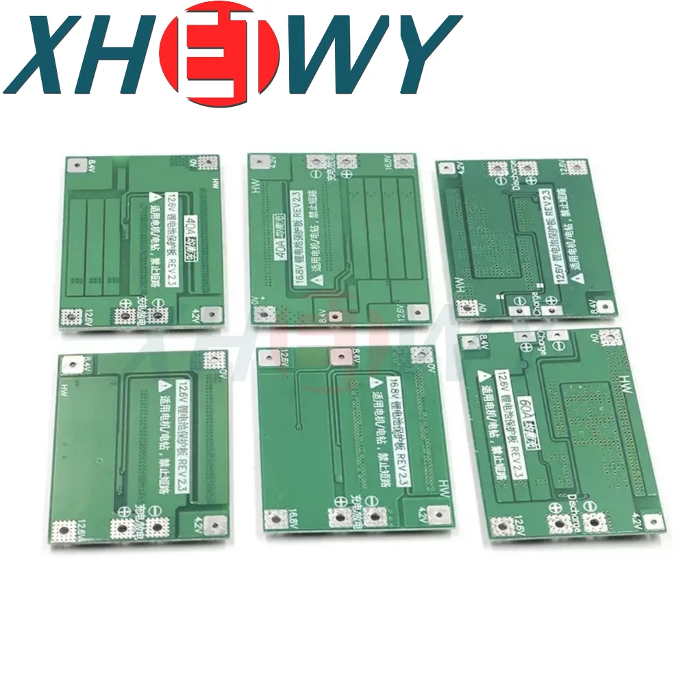 4สาย14.8V 16.8V 3สาย11.1V 12.6V 60A 40A 18650แบตเตอรี่ลิเธียมแผงป้องกันที่สมดุล/รุ่นปรับปรุง