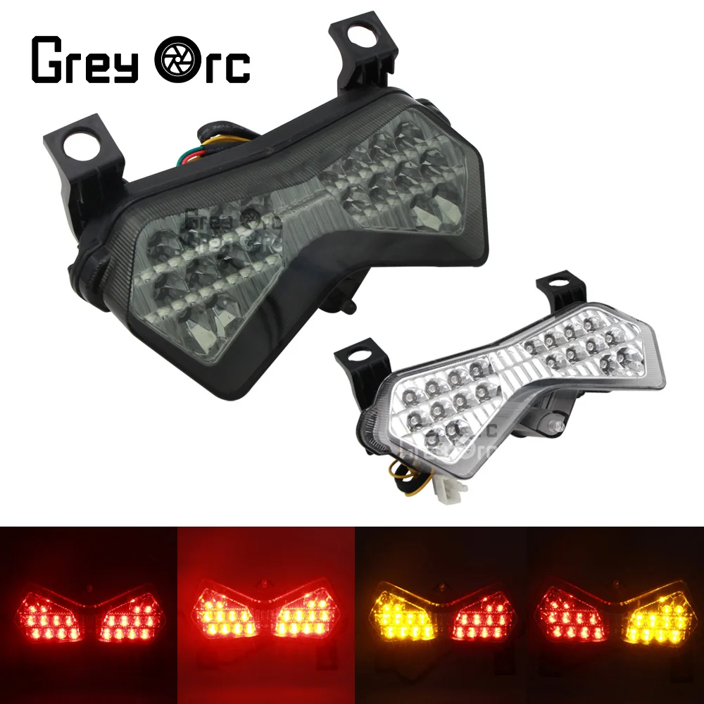 

For Kawasaki Z750 2004 2005 2006 / Z1000 2003 2004 2005 2006 Chrome Tail Light Brake Turn Signals Integrated LED Light