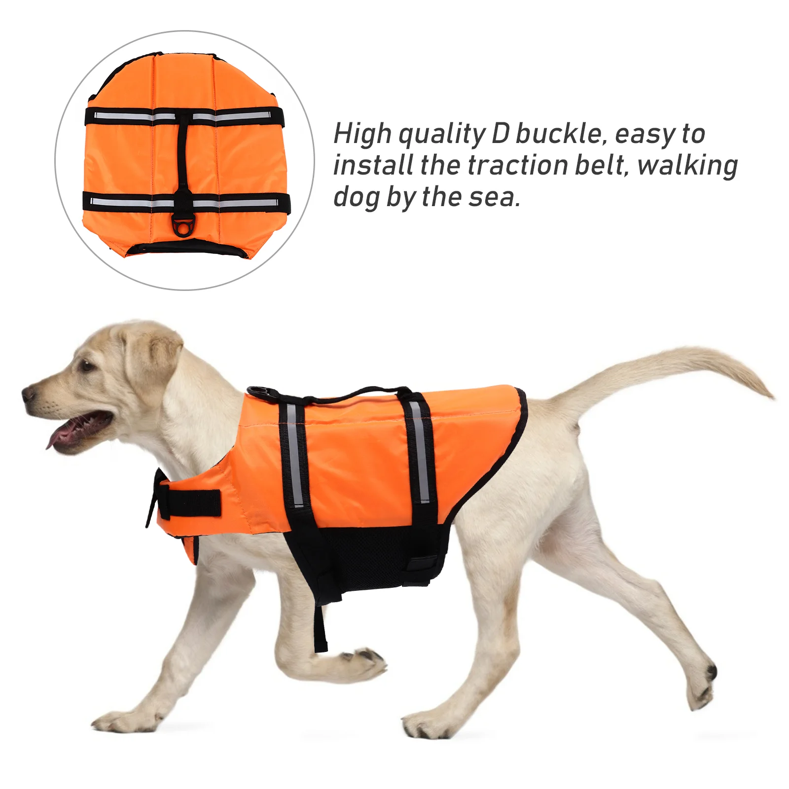 Pet Life Jacket for Large Dogs Puppy Vest Swimsuit Swimming Oxford Cloth Supply