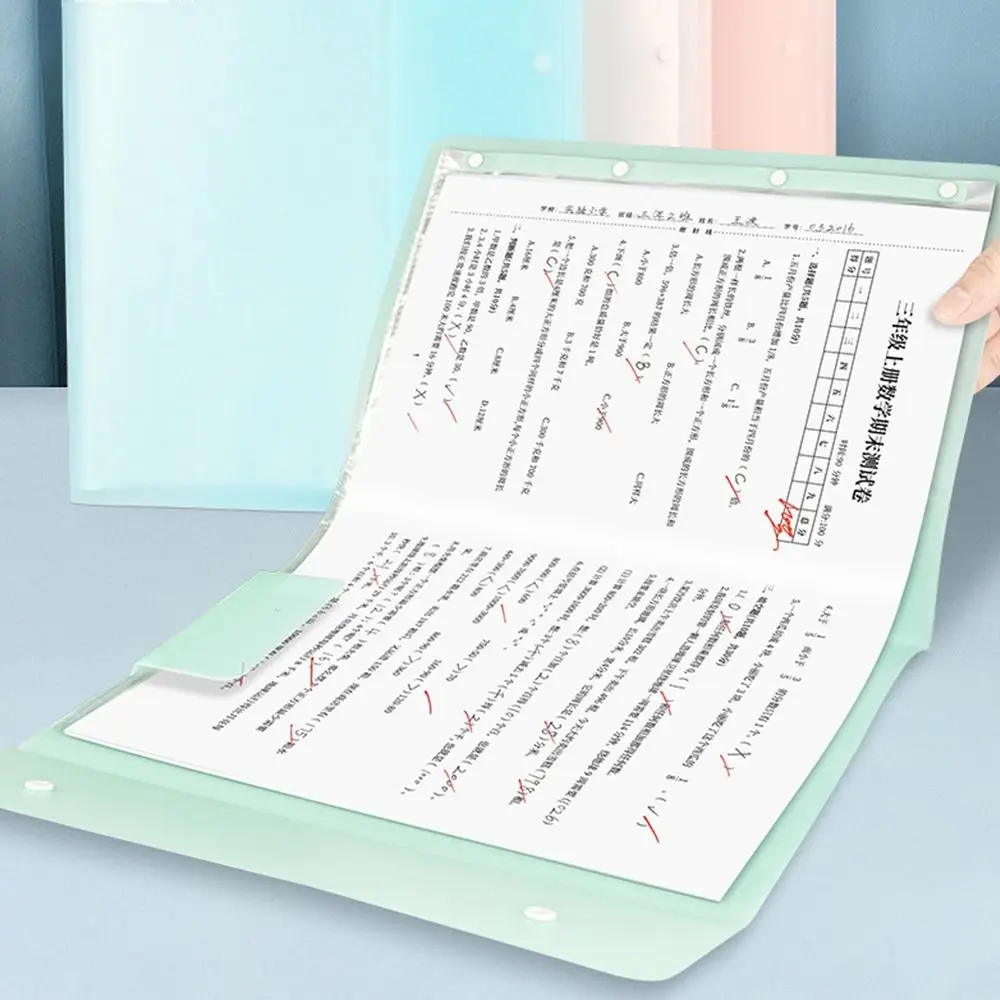 A3 Testpapiermap Transparante examenmap Studenten Papieropslagboekje Insteek gevouwen mappen