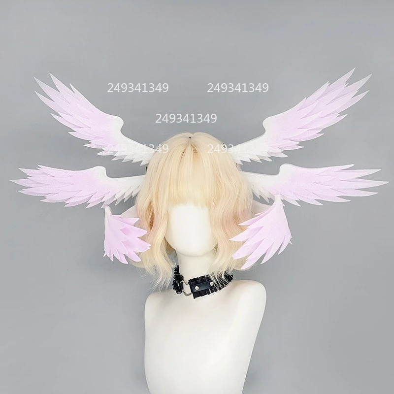 เครื่องประดับศีรษะคอสเพลย์ปีกไล่เฉดสี ซันเดย์ โรบิน อุปกรณ์ประกอบฉากตัวละครเกม สำหรับผู้หญิง ชุดแต่งกายงานคอมมิคคอน ปรับขนาดได้ อุปกรณ์เสริมเครื่องแต่งกาย