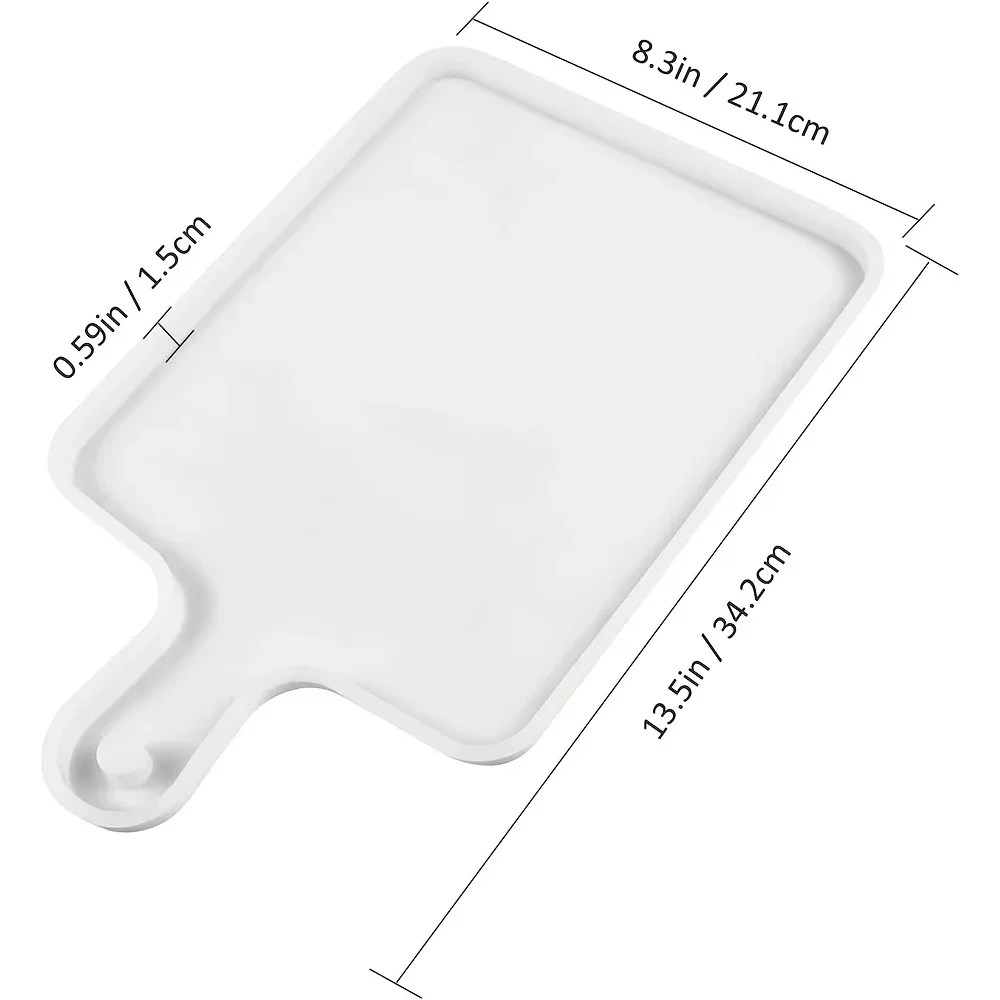 Resin silicone tray molds, epoxy resin casting molds, DIY resin large tableware rectangular template for home decoration