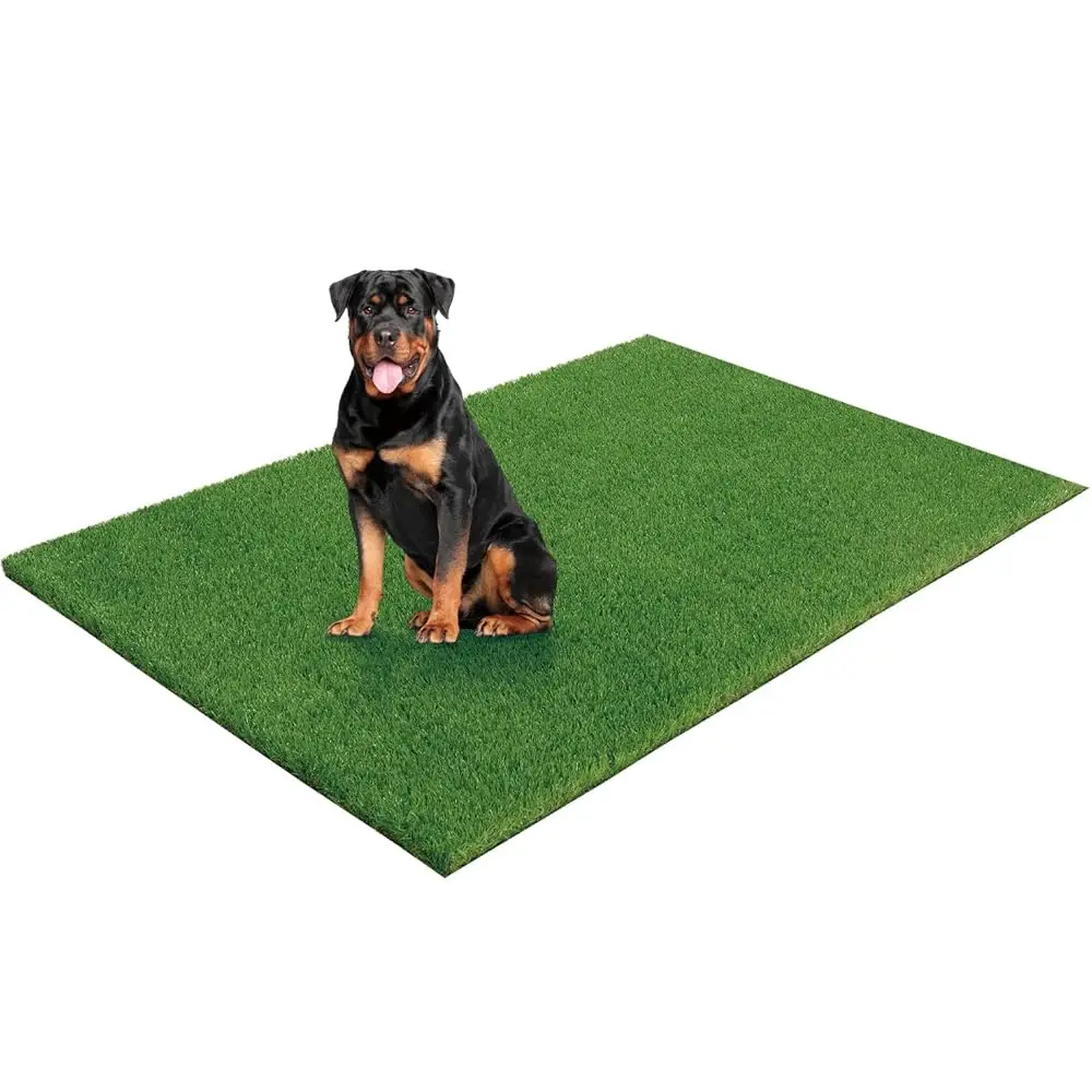 48"" X 32"" Almohadilla de césped artificial para perros 2 uds - 1,38"" Estera para orinar de césped falso Thi para entrenamiento de orinal para perros, hierba verde interior al aire libre