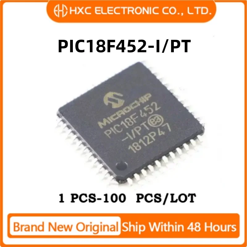 

1PCS/5PCS/10PCS/50PCS/100PCS 100% NEW IC PIC18F452-I/PT PIC18F452 QFP44 Microcontroller